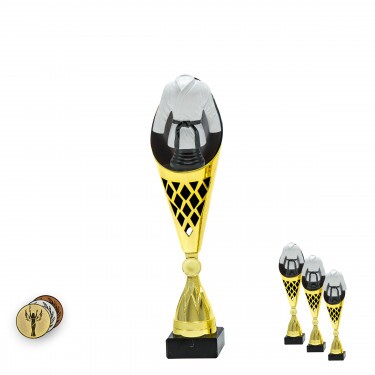 Karate auf einer schwarz-goldenen Trophäe C