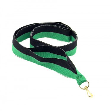 Grün-schwarzes 22 mm Medaillenband