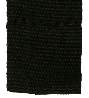 Schwarzes 22 mm breites genähtes Medaillenband