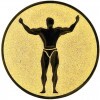 Fitness Emblem gold 50 mm
