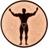 Fitness Emblem gold 50 mm