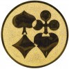 Kartenspielen Emblem gold 25 mm