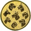 Hund Emblem silber 50 mm