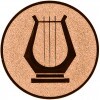 Musik (Harfe) Emblem silber 25 mm