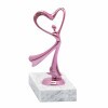 Tanz (rosé) Goldfigur mit Basis