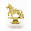 Hund (Deutscher Schäferhund) Goldfigur mit Basis