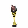 American-Football-Ball auf einer schwarz-goldenen Trophäe B